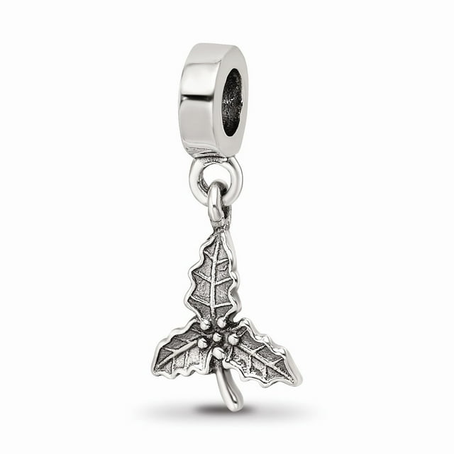 FB Jewels Sterling Silver Reflections Holly Leaf Dangle Bead