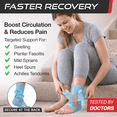 thumbnail image 3 of Sleeve Stars Ankle Brace for Sprained Ankle, Ankle Support for Women & Men, Single, Light Blue, Large, 3 of 10