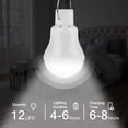 thumbnail image 7 of Solar Powered Led Light Bulb, VONTER Portable Lantern Lamp Spotlight Indoor Outdoor Garden Office Kitchen Reading with Solar Panel for Garden Patio Yard Hiking Camping Tent Fishing Lighting(2 Pack), 7 of 7