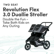 BOB Gear Revolution Flex 3.0 Duallie Jogging Stroller, Double Stroller, Graphite Black