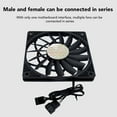 thumbnail image 3 of 120mm PC Cooling Fan, 500-1800RPM Noise Reduction, MFDB Dynamic Pressure Bearing, Easy Installation, with Soft Silicone Pads, Absorb Vibrations, 3 of 7