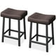 thumbnail image 1 of Sillas de Bar con Reposapiés - Juego de 2 Taburetes Modernos en Cuero Gris y Metal Blanco, Altura Counter, 1 of 37