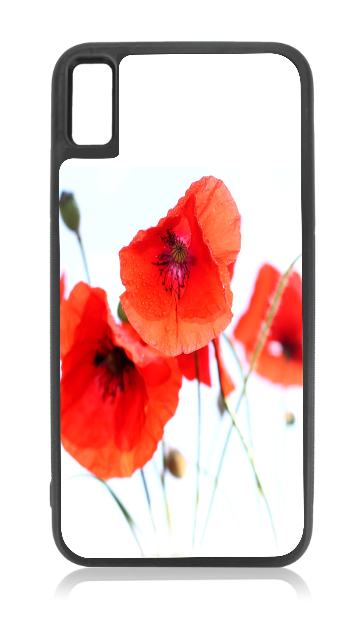 Red Poppy Flowers Iphone X Floral Case Iphone 10s Flower Case Black Rubber Case Cover For The Apple Iphone 10 Iphone X Iphone Xs Iphone 10 Case
