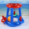 thumbnail image 4 of 1 Set Inflatable Pool Ring Toss Toy with 3/4 Rings Kids Adults Indoor Outdoor Floating Cross Basketball Stand PVC Ring Toss Game Swimming Pool Supplies, 4 of 7