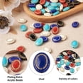 thumbnail image 3 of U8MO 100pcs Plating Retro Acrylic Oval Beads Smooth Loose Spacer Crafting 17.5x13.5mm, 3 of 7