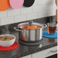 thumbnail image 6 of 6-Pack Silicone Round (7x7") - Heat Resistant Non-Slip Pot Holders with Honeycomb Surface, Food Grade & Dishwasher Safe, 6 of 6