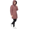 thumbnail image 4 of Rokka&Rolla Women's Heavy Long Winter Coat with Fleece Hood Parka Jacket, 4 of 9