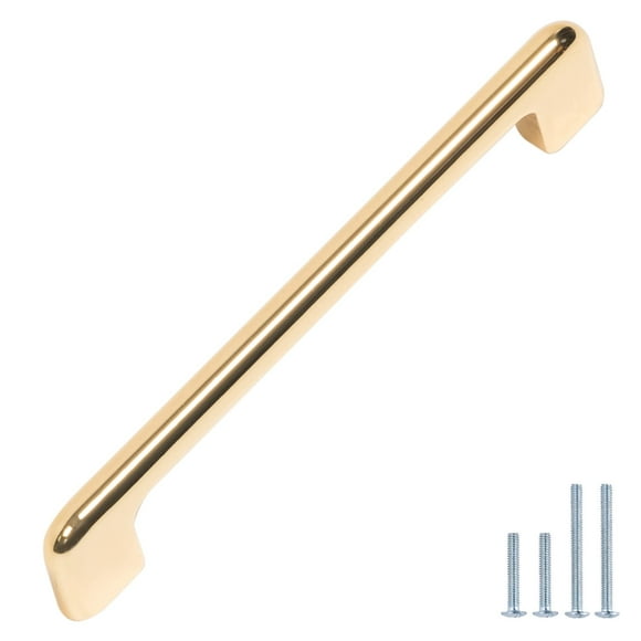 monti hardware / 1 Pack Poignées de Meuble en Métal Poli Doré 8.8 Pouces / Poignées de Tiroir de Décoration Intérieure pour Salle de Bain / Poignées de Meuble de Cuisine en Métal Inoxydable / Collection Grappa
