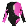 thumbnail image 2 of YONGHS Kids Girls Long Sleeve Gymnastics Leotard Ballet Athletic Bodysuit, 2 of 7