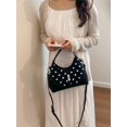 thumbnail image 1 of Top Handle Mujer Blanco Y Negro Con Lunares Estilo Vintage, 1 of 6