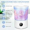 thumbnail image 2 of OUMASK 1.5L Portable Top Load Washing Machine for Underwear, Rechargeable Mini Washer with 3 Wash Modes, White, 2 of 10