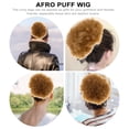 thumbnail image 4 of Perruque Afro Puff Chignon Afro Bouclé Extension de Cheveux Postiches Femmes Headdress, 4 of 8