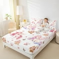 thumbnail image 4 of Manfei Kawaii Unicorn Sheet Set Twin,Magic Animal Bedding Sets Twin Size,Flower Castle Butterfly Twin Sheet Sets For Girls,Microfiber Bedroom Decor,3 Pieces, 4 of 7