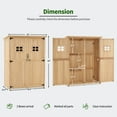 thumbnail image 3 of MCombo Wood Large Outdoor Storage Tool Shed (46.9" x 22.4" x 66") 1911 (Beige), 3 of 7