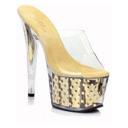 

Ellie Shoes E-709-Brielle 7 Inch Womens Mule With Polka Dots. 6 / Blue