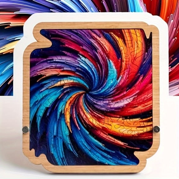 Rotating Color Fidget Toys Wooden Jigsaw Puzzles for Adults Halloween Christmas Gifts Ages 14 