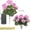 Pink, variant on Artificial Geranium Flowers for Outdoors Silk Geraniums Flowers ， for Outdoors UV Resistant Purple Pink Artificial Geranium Bush Faux ，for Floral Home Decor Indoor Garden Patio Grave Cemetary Vase