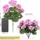 thumbnail image 1 of Flores artificiales, flores falsas, geranio simulado, flor falsa, ramo decorativo de manzano silvestre, balcón artificial, patio, decoración de flores artificiales para exteriores, artesanía decorativ, 1 of 6