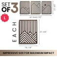 thumbnail image 5 of Modern Wooden Wall Sculptures - Set of 3 - Home Decor Accent - Large Wall Art for Living Room, Bedroom, Office - Easy Installation (Walnut, Large - Mountain and Sun, Unframed), 5 of 8