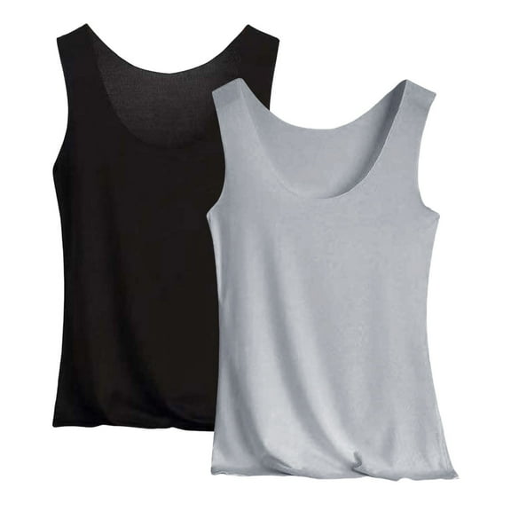 Women's Cami Tank Tops Ribbed Sleeveless Vest for Women Slim Fit Layering Basics Casual Wear Grey Women Blending Shirts Pack Of 3 Tank Tops Women(M)