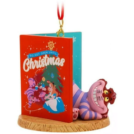 Disney Parks Cheshire Cat Christmas Card Sketchbook Christmas Ornament New w Tag