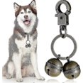 thumbnail image 1 of Extra Loud Pair Of Cat And Dog Bells Brass Bells For Pets Collar Charm Pendant, 1 of 3