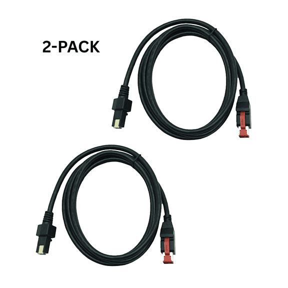 Pre-Owned 2-Pack of Unused IBM/Toshiba 6145-2TC Powered USB Cable - PN: 73Y1123 - For 6145-2TC, 2TN, & 1TN Printers (Like-New)