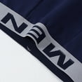thumbnail image 5 of Domuza Mens Underwear Boxer Briefs Trunks Letter Flat Front Soft Low-rise Underpant Dark Blue XL, 5 of 6