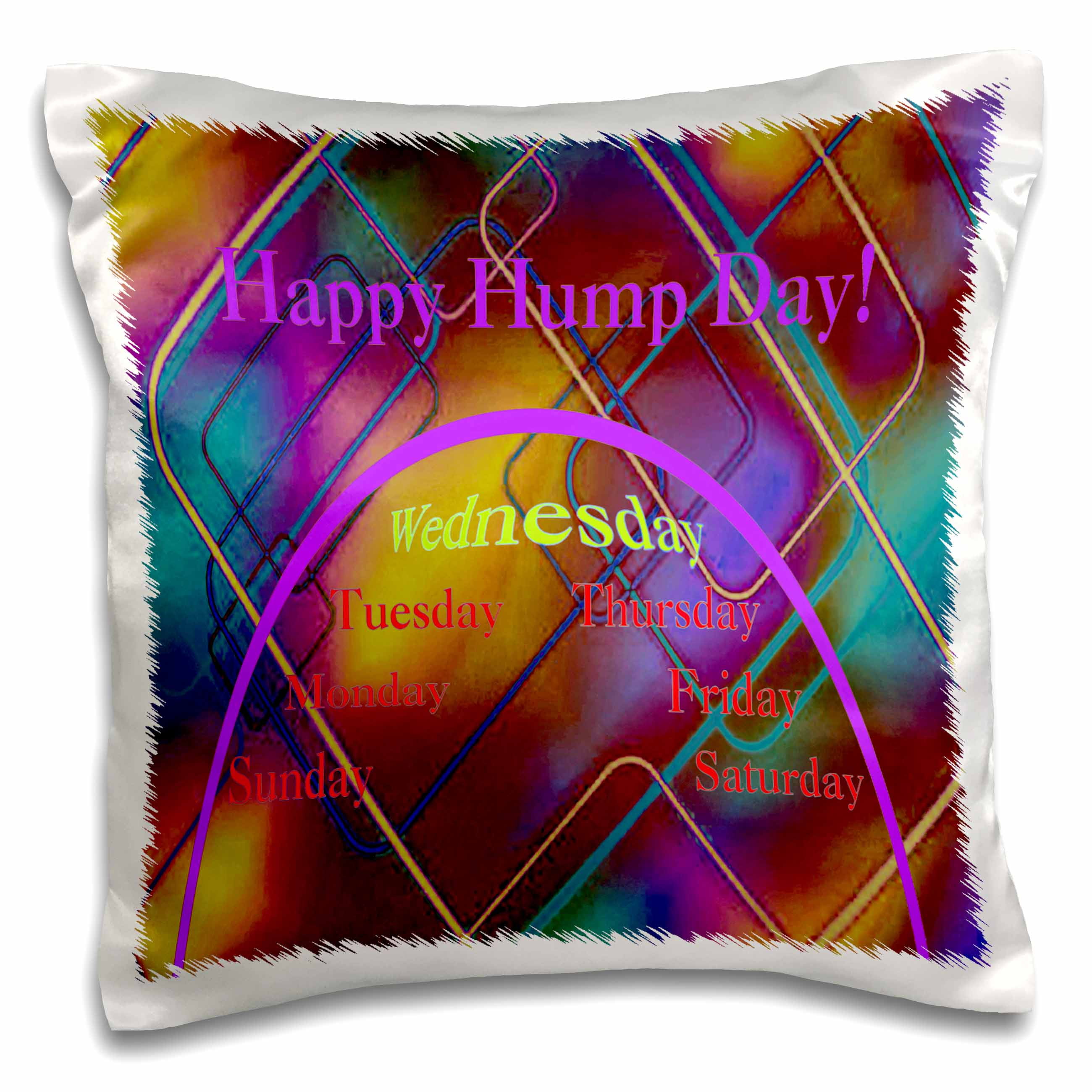 3dRose Hump Day, Wednesday, Gold, Green, and Purple - Pillow Case, 16 ...