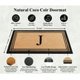 thumbnail image 4 of A1HC Black/Beige 18 in x 30 in Front Door Mat Coir PVC Classic Border Entryway Mat Heavy Duty Boot Scrapper Monogrammed Doormat, 4 of 7