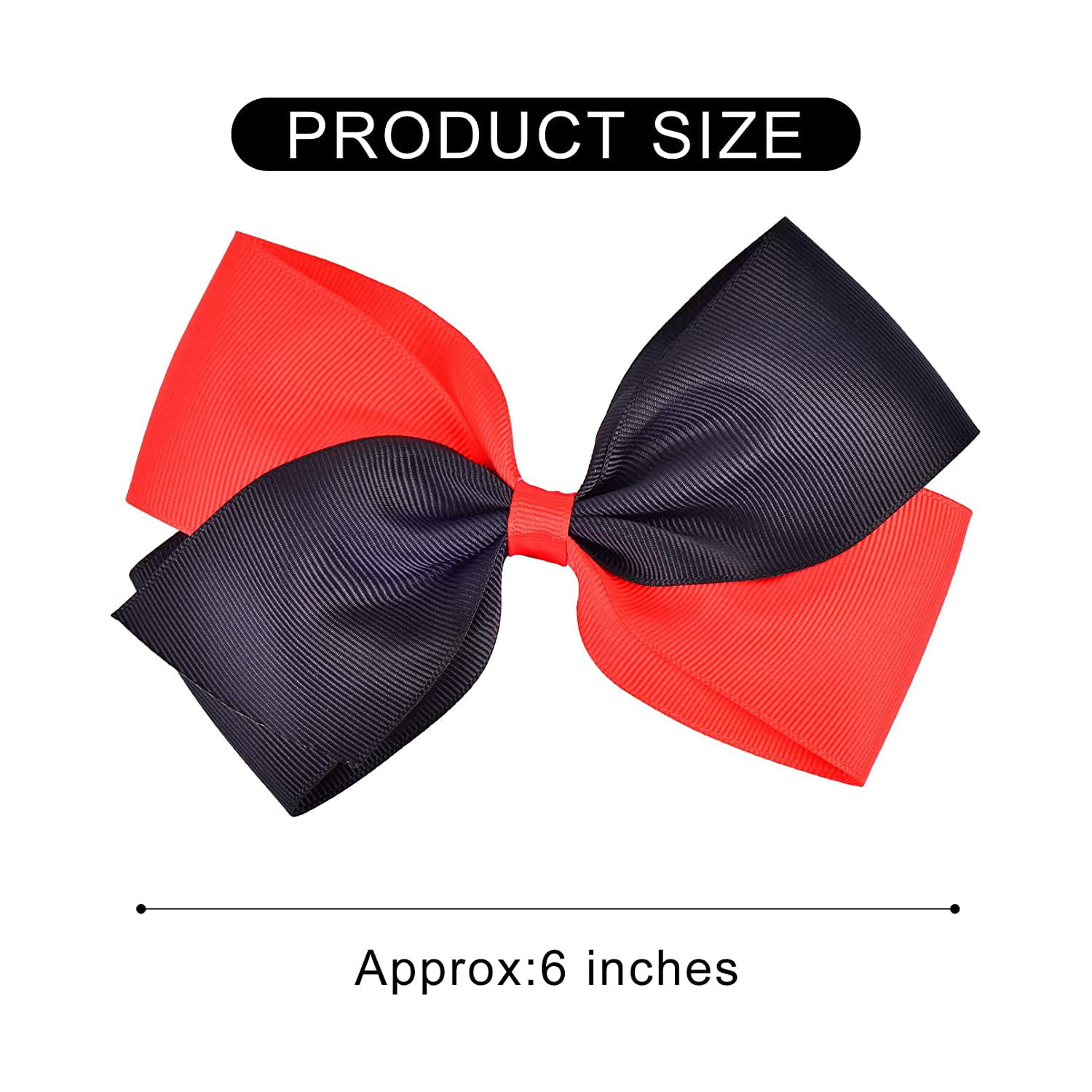  MIKONIKO Bow Hair Clips 2PCS Set for Women and Girls - Black  Red Ribbon Bows for Hair, with Long Tail, Alligator Clip - Perfect Hair  Accessories for Parties, Prom, and