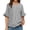 Black, variant on Womens Tops Striped Puff Sleeve Stand Collar Loose Blouse Spring Summer Shirts for Women Black L