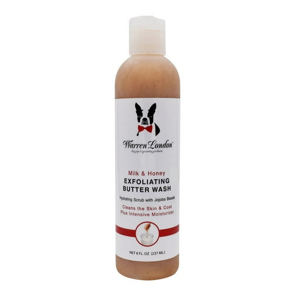 Warren London Exfoliating Butter Wash Dog Shampoo, Milk & Honey, 8 oz Bottle
