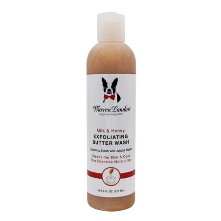 Warren London Exfoliating Butter Wash Dog Shampoo, Milk & Honey, 8 oz Bottle