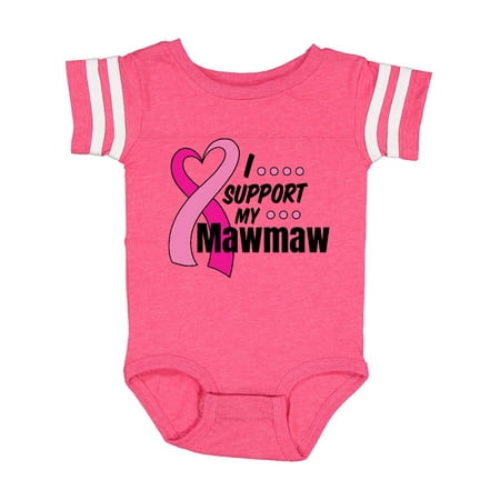 

Inktastic Breast Cancer Awareness I Support My Mawmaw with Pink Ribbon Gift Baby Boy or Baby Girl Bodysuit