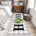 thumbnail image 4 of Rustic Home 2'x6' Runner Rugs for Hallway Kitchen Bedside Non Slip Washable, Green Eucalyptus Leaves Wreath Wooden Plaid Entryway Rug Runners with Rubber Backing, Long Carpet Runner for Laundry Room, 4 of 8