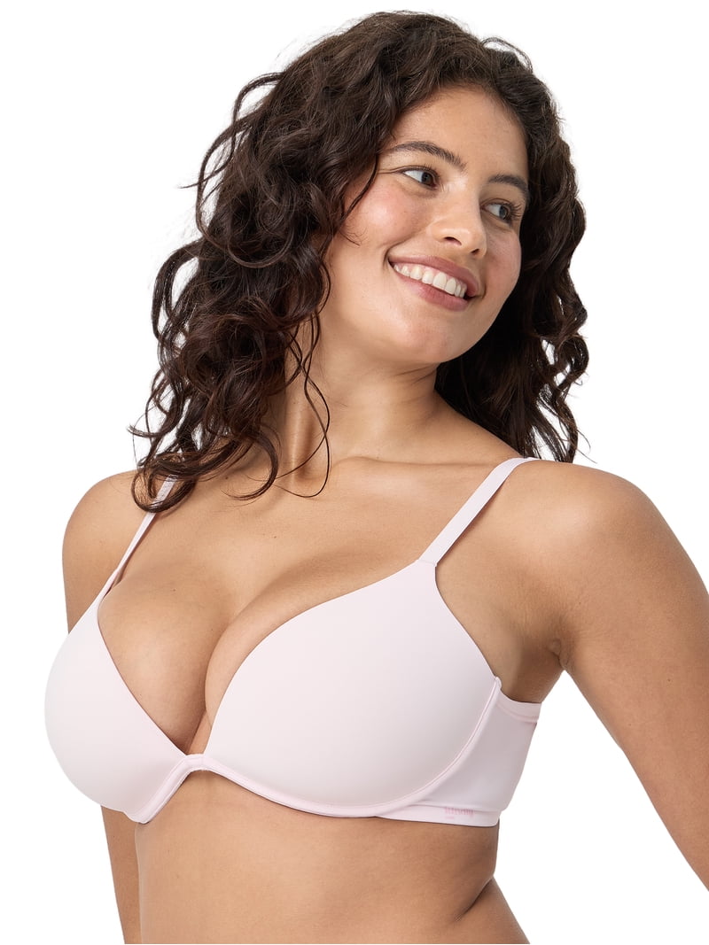 Kindly Yours Women's So Comfy Wire-Free Plunge Push Up Bra, Sizes