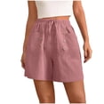 thumbnail image 1 of FNFYFH Clearance Womens Running Loose Fit Solid Color Summer Athletic Shorts Quick Dry Training Shorts，Pink, 1 of 6