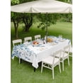 thumbnail image 4 of Outdoor Tablecloths with Umbrella Hole & Zipper, Eucalyptus Leaves 60 x102 Inch Rectangle Tablecloths, Light Blue Summer Botanical Weeping Waterproof Table Cloth, Patio/Pool/Picnic Table Covers, 4 of 8
