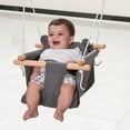 thumbnail image 5 of Celawork Baby Swing Seat - Canvas Hanging Seat with Safety Belt, Grey, 5 of 8