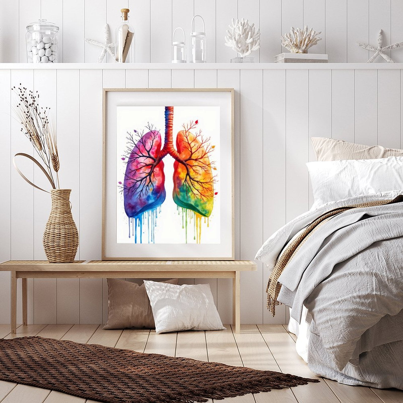 Diamond Art Kit for Adults, Colorful Abstract Lung Art Diamond Painting for Adults Beginners, 5D DIY Diamond Art Painting Kits, Colorful Diamond Painting Craft for Home Decor 12x16