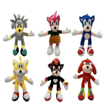 FanShow Sonic Toys, 6Pcs Sonic Plush 7.9" Stuffed Animals Figures ...