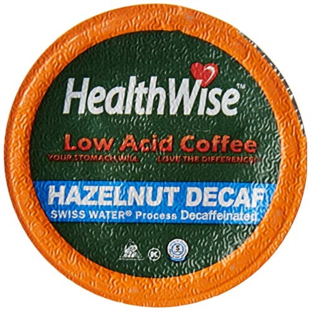 healthwise hazelnut low acid swiss water decaffeinated coffee for