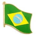 thumbnail image 2 of Box of 12 Brazil Single Flag Lapel Pins, Brazil Single Flag Pin Badges, 2 of 4