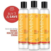 Nourish Beaute Vitamins Shampoo for Hair Loss that Promotes Hair Regrowth, Volume and Thickening with Biotin, DHT Blockers, Antioxidants, Oils and Extracts, For Men and Women, (3) 10 Ounce Bottles