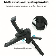 BYXAS Portable Phone Tripod Stand with Phone Mount Action Camera Adapter 360° Ball Head,Flexible Mini Phone Tripod, Portable with Universal Clip, Compatible with Cellphones, Sports Cameras
