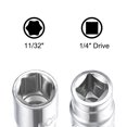 thumbnail image 3 of Llave de vaso poco profunda de 1/4 pulgadas y 6 puntos de acero Cr-v de 11/32 pulgadas, 3 of 3
