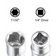 thumbnail image 3 of Llave de vaso poco profunda de 1/4 pulgadas y 6 puntos de acero Cr-v de 11/32 pulgadas, 3 of 3