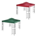 thumbnail image 2 of Maoww Toit de Parasol à 2 Couches de Rechange pour Gazebo de Patio, Auvent Imperméable d'Extérieur, Pare-Soleil, Rouge Vin, 2 of 7