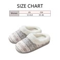 thumbnail image 2 of Women's Memory Foam House Slippers Sweater Knit Embroidered Pattern and Ribbed Hand-Knit Collar House Shoes, 2 of 6
